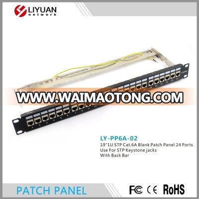 LY-PP6A-02 Telecommunication Blank Cat6a Shielded Patch Panel with Number Mark